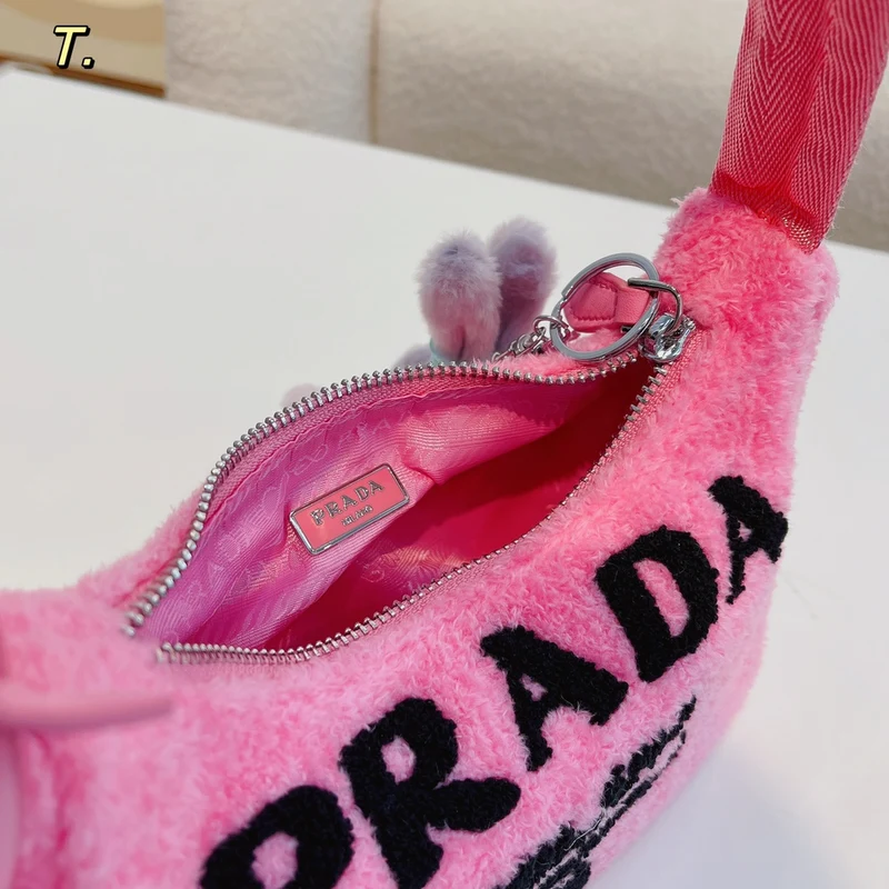 Pink Fluffy Prade Bag