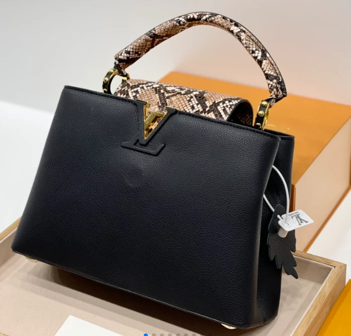 Snake Paint Leather Bag