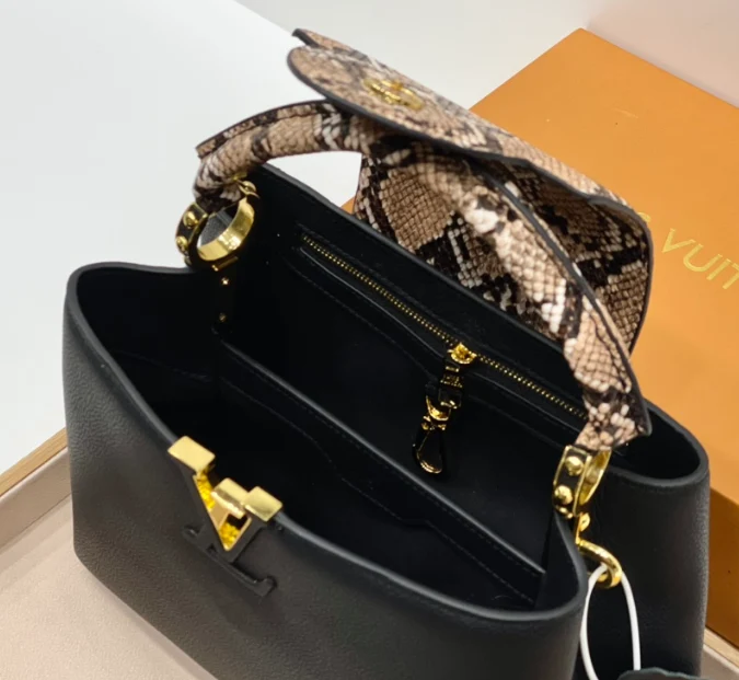 Snake Paint Leather Bag