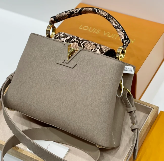 Snake Paint Leather Bag