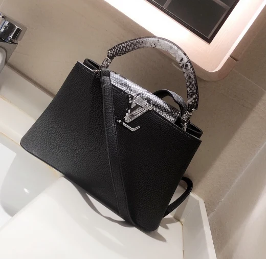 Snake Paint Leather Bag