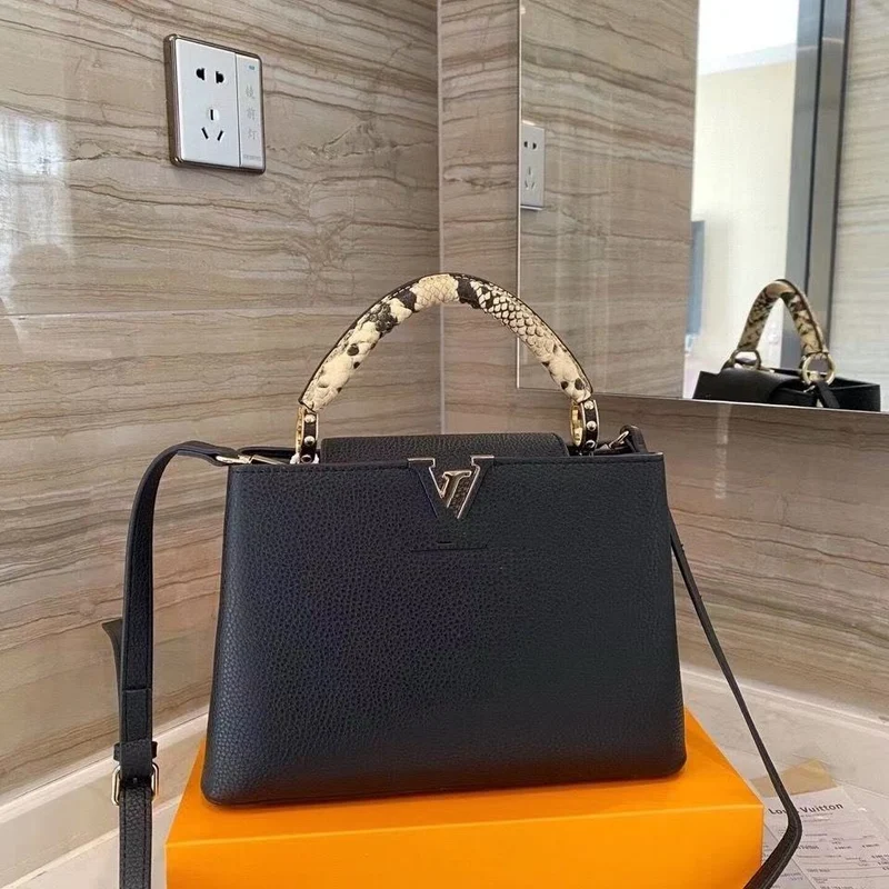 Snake Paint Leather Bag