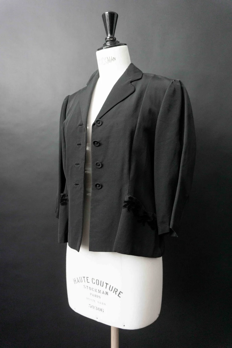Vintage 40s Blazer Midnight Heiress, S–M