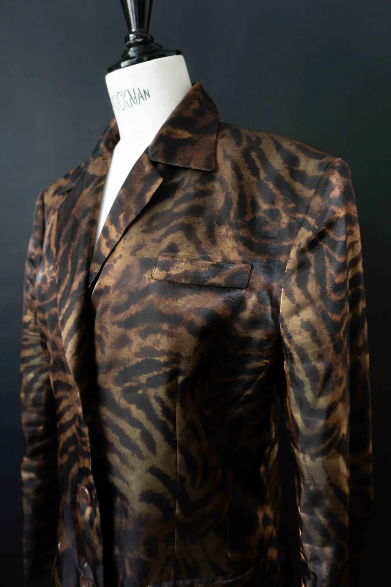 Vintage Animalprint Blazer Vespera, M–L
