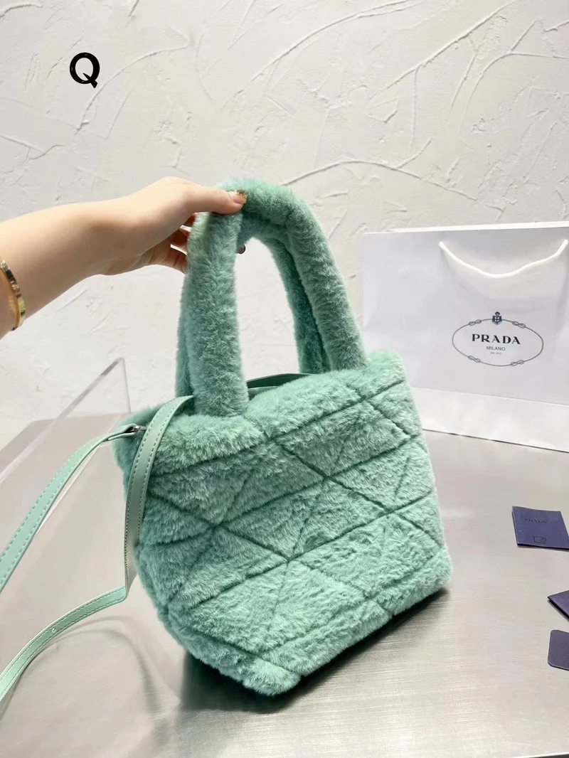 Fluffy Mint Green Bag