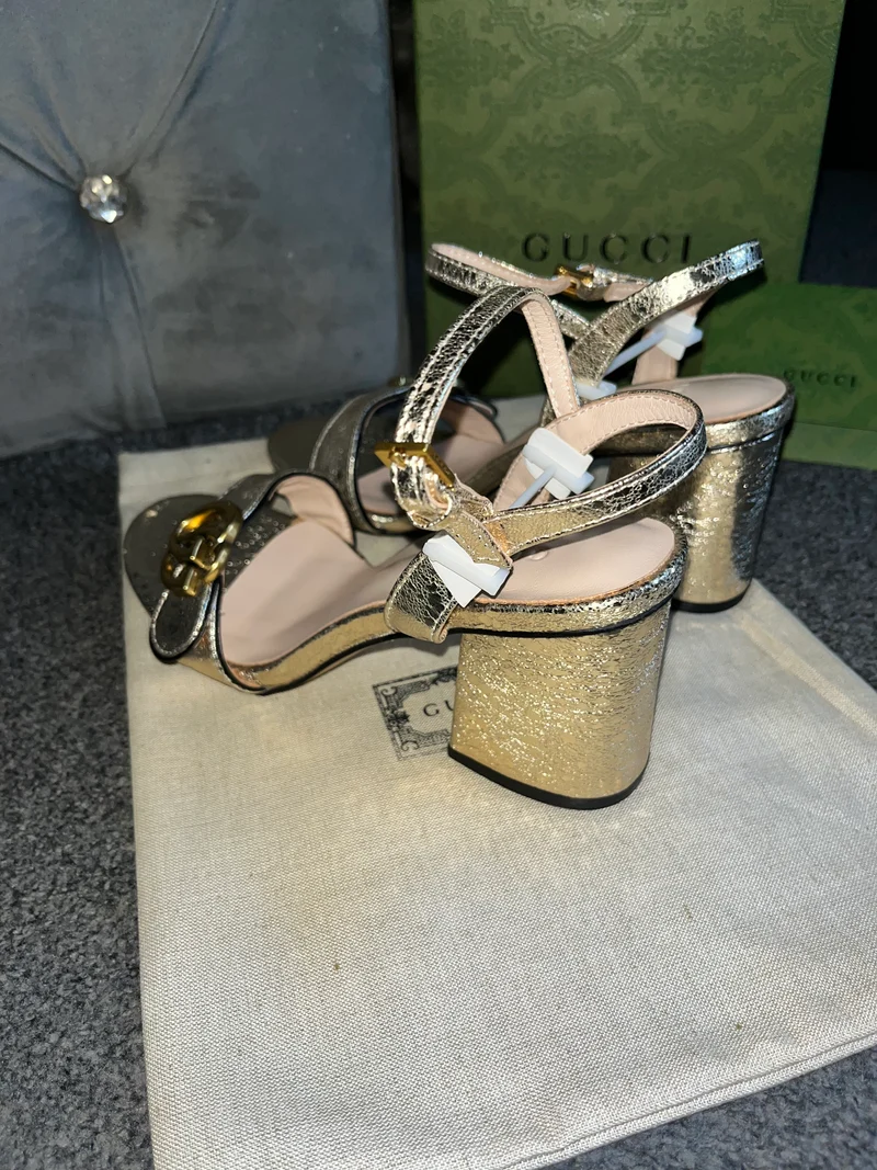 Gold G Heels