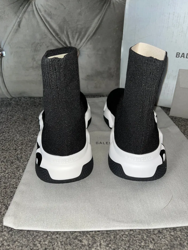 Black Writing Sock Trainers