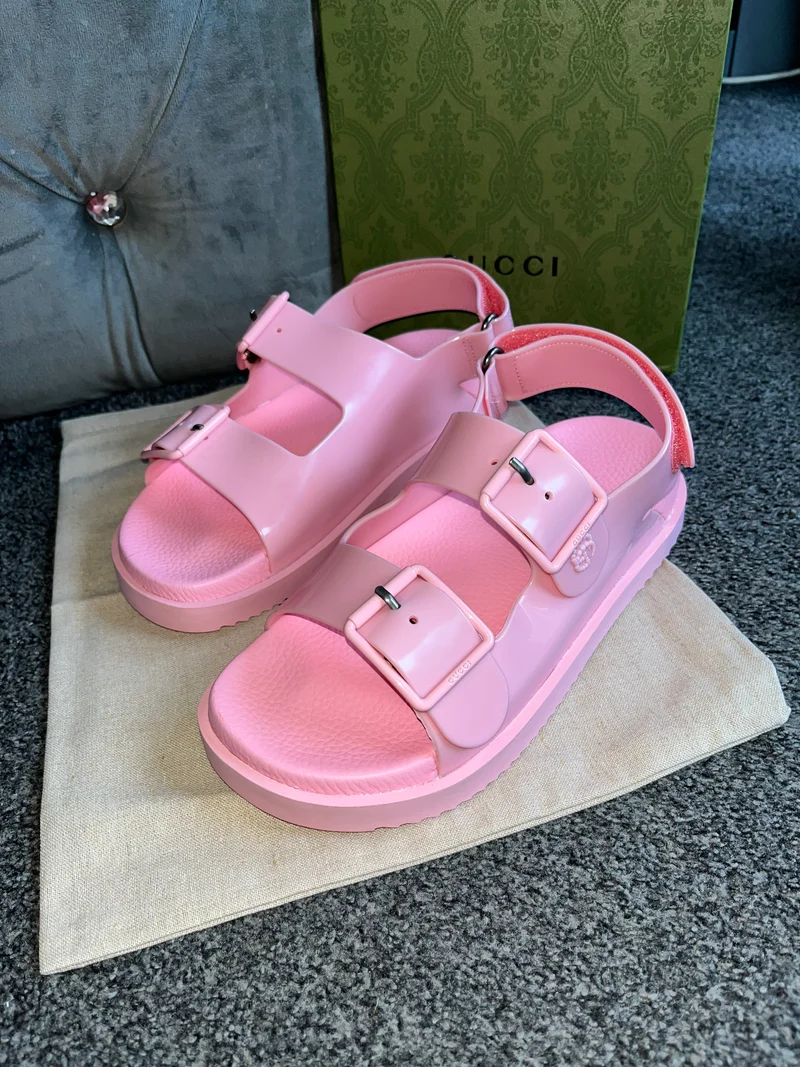 Pink Strap Rubber Sandals