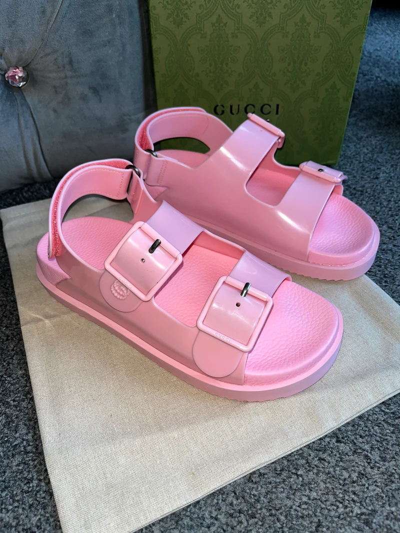 Pink Strap Rubber Sandals