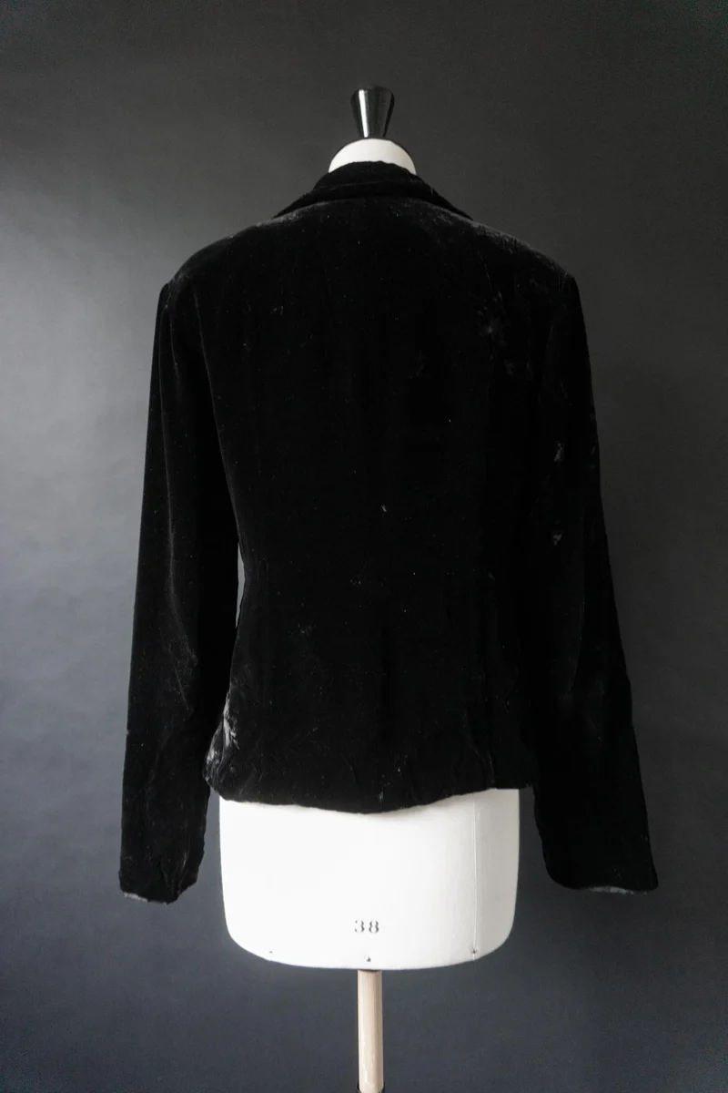 Vintage Goth Samtblazer 80s, S–M