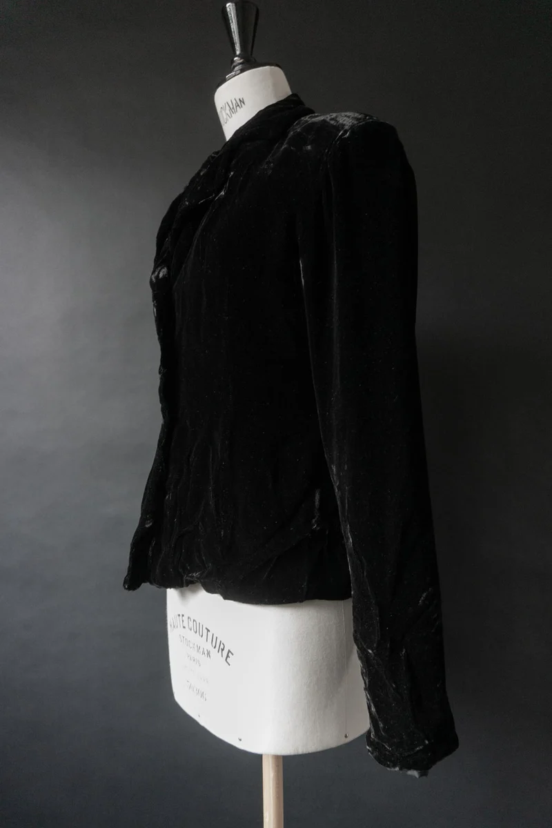 Vintage Goth Samtblazer 80s, S–M