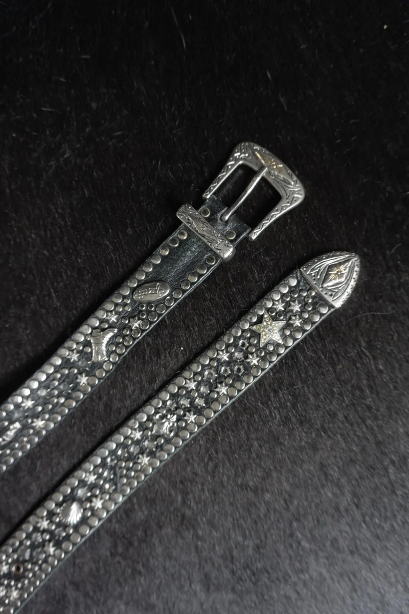 Vintage Kolster Gürtel, Weiß, S–L