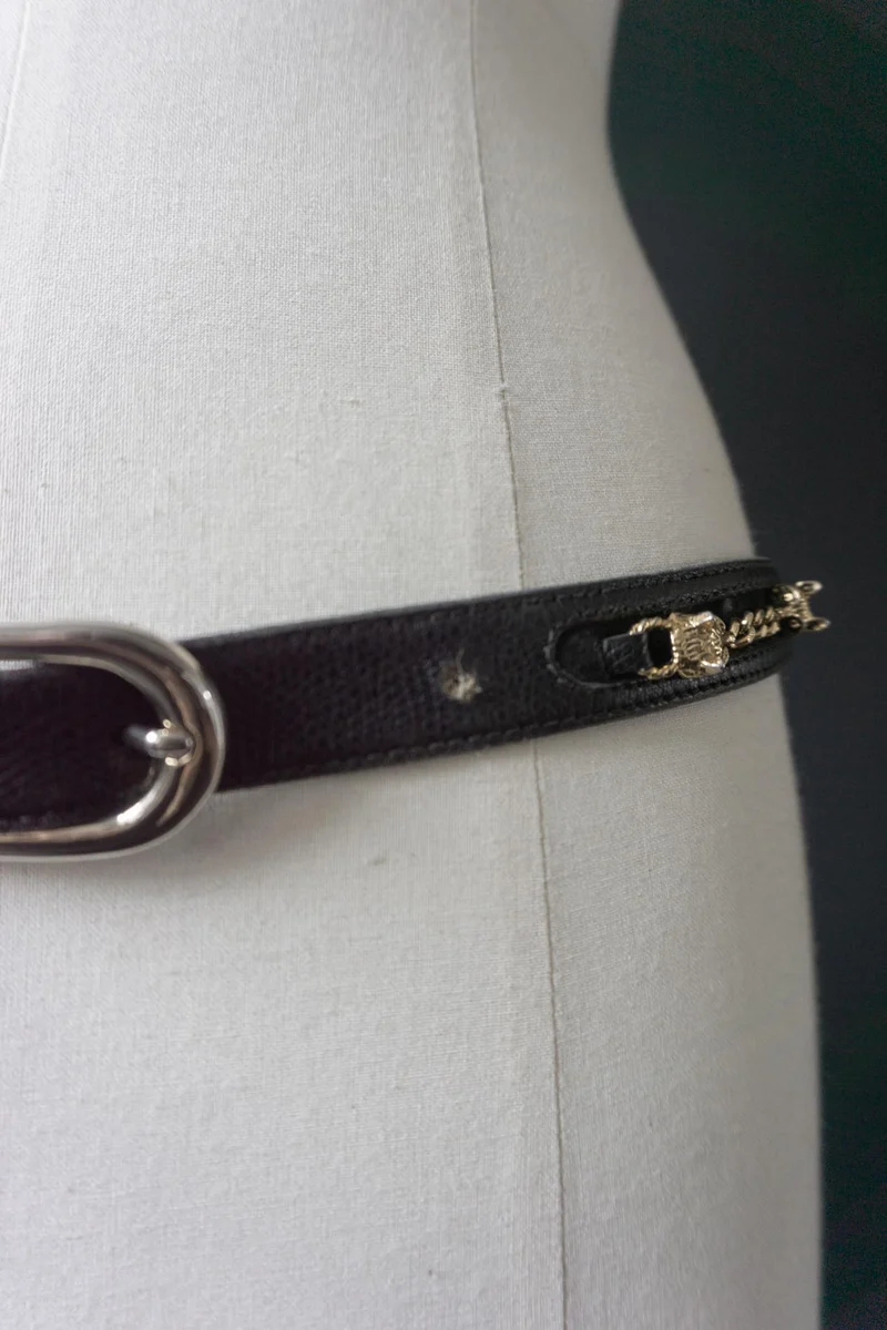 Vintage Gürtel, 80s, Wölfe, S–M