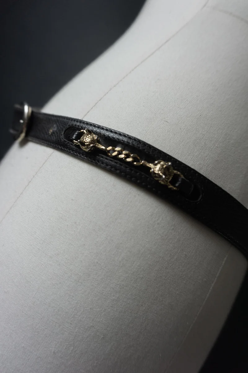 Vintage Gürtel, 80s, Wölfe, S–M