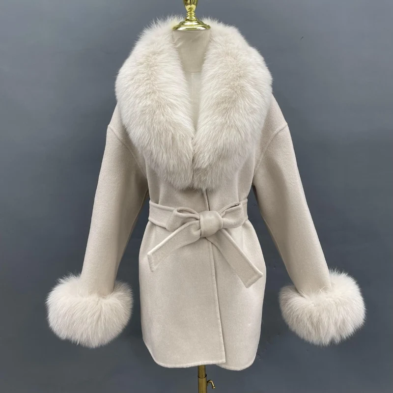 Cashmere Winter Fox Fur Coat