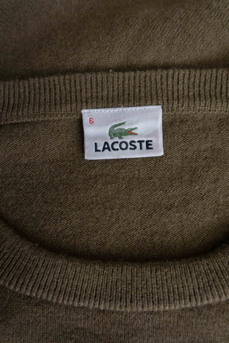 Vintage Lacoste Pullover, Wolle, M–L