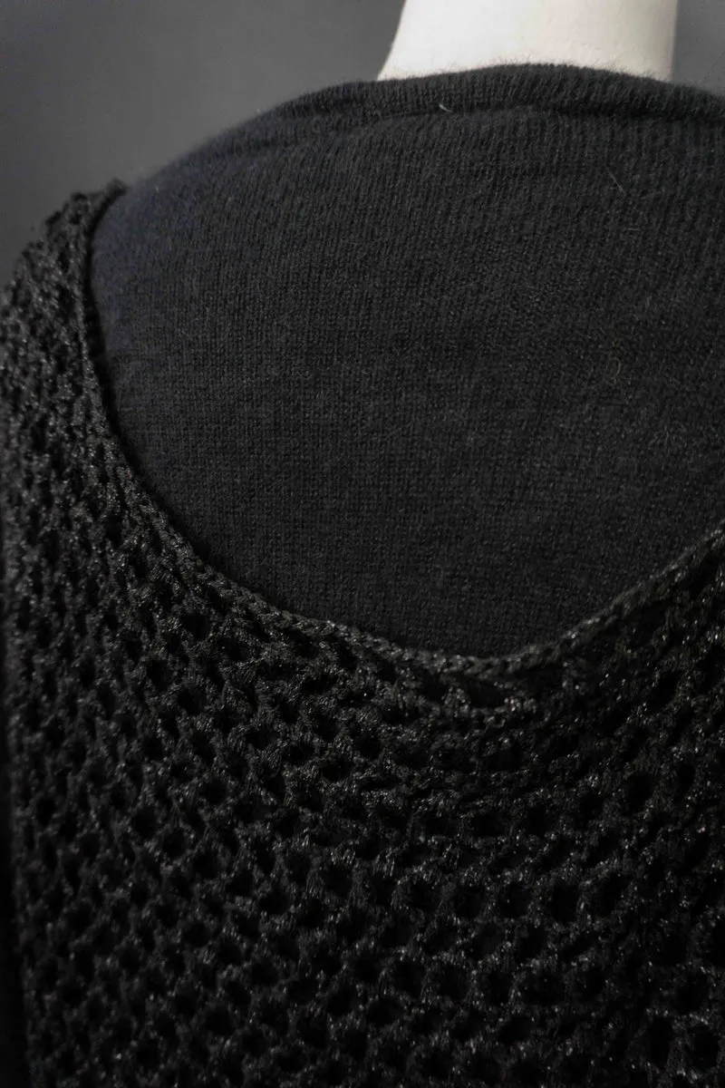 Vintage Angora Pullover, U-Boot-Ausschnitt, S–M