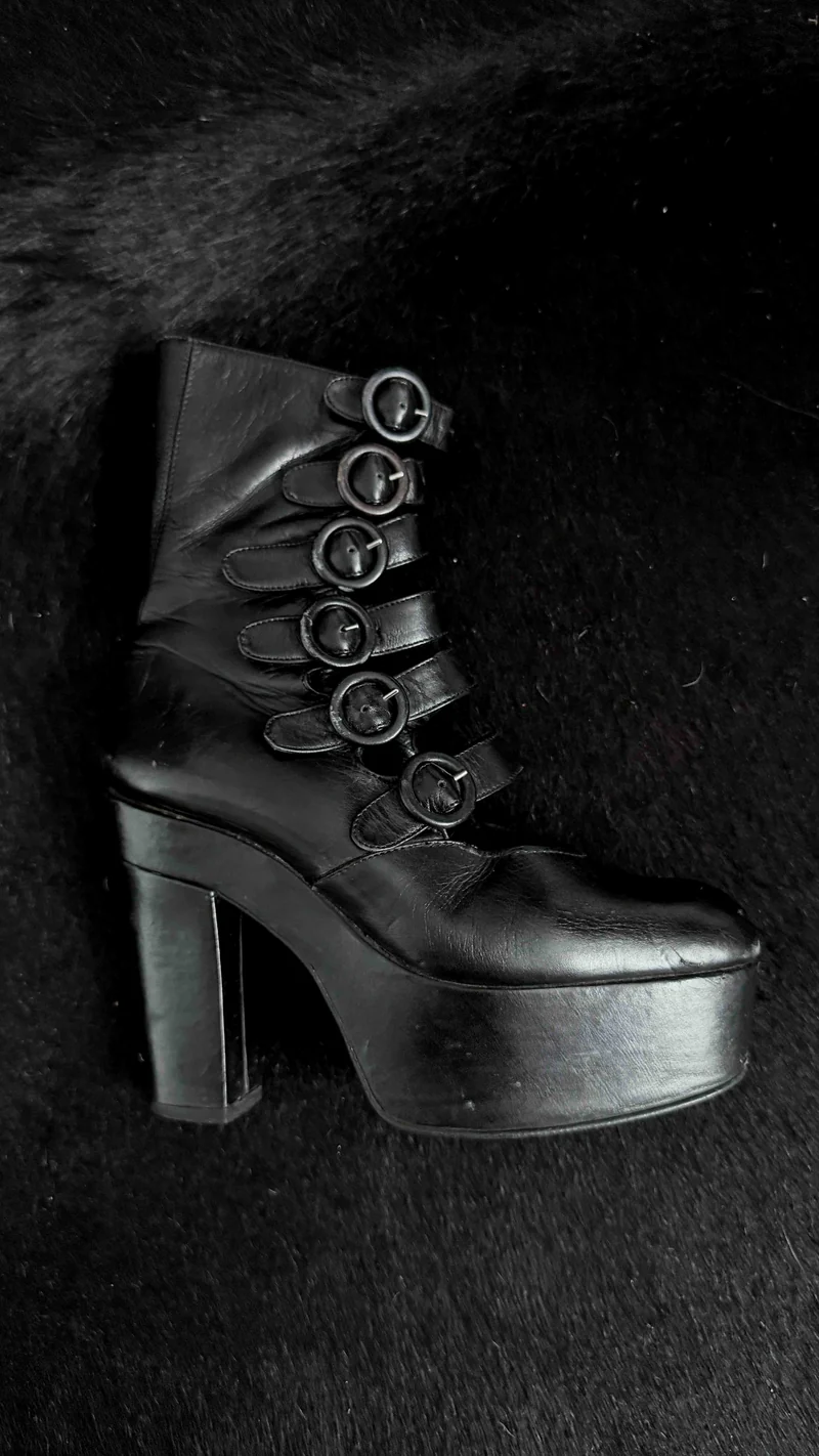 Vintage Platform Heels, Made in Italy