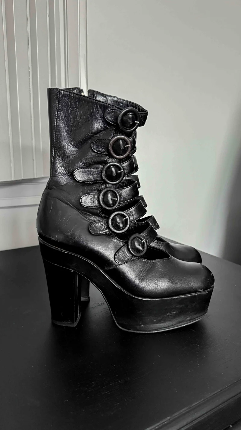 Vintage Platform Heels, Made in Italy