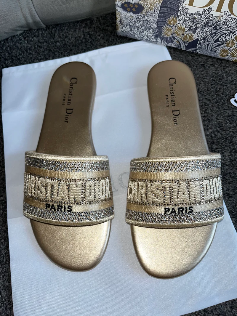Gold Diamond Paris Sandals