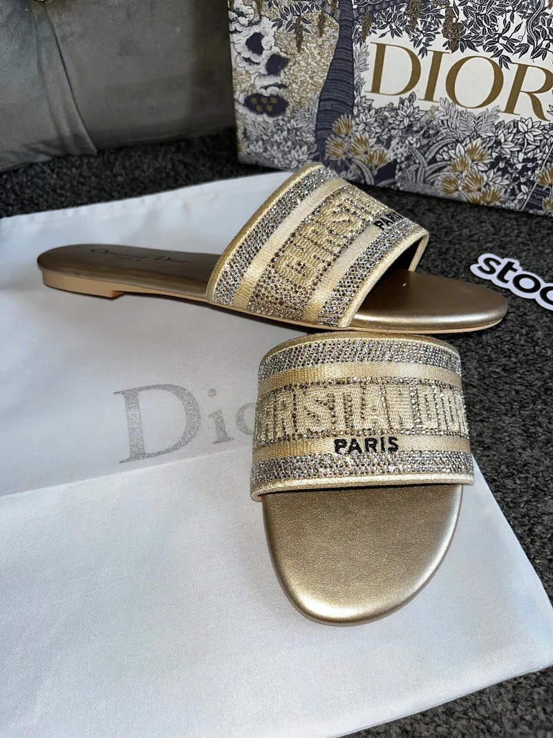 Gold Diamond Paris Sandals