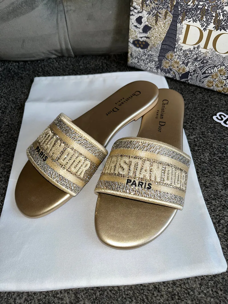 Gold Diamond Paris Sandals