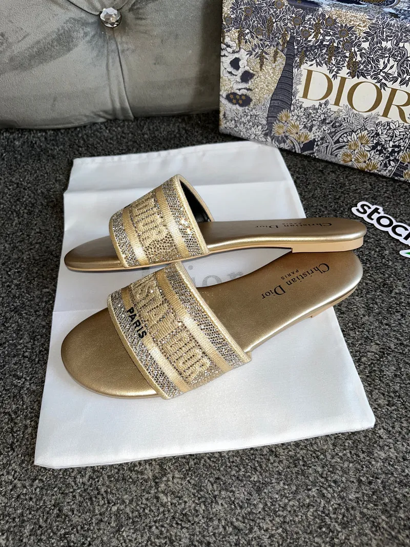 Gold Diamond Paris Sandals