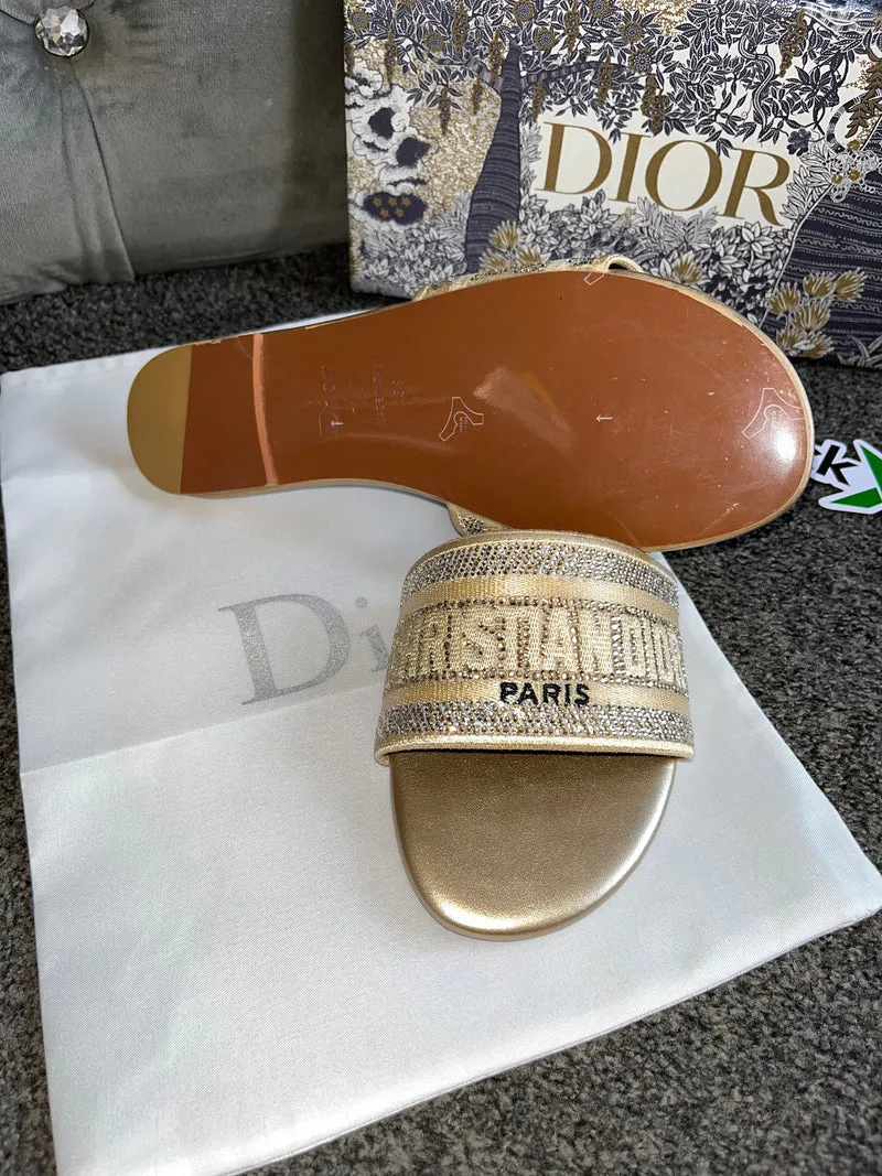 Gold Diamond Paris Sandals