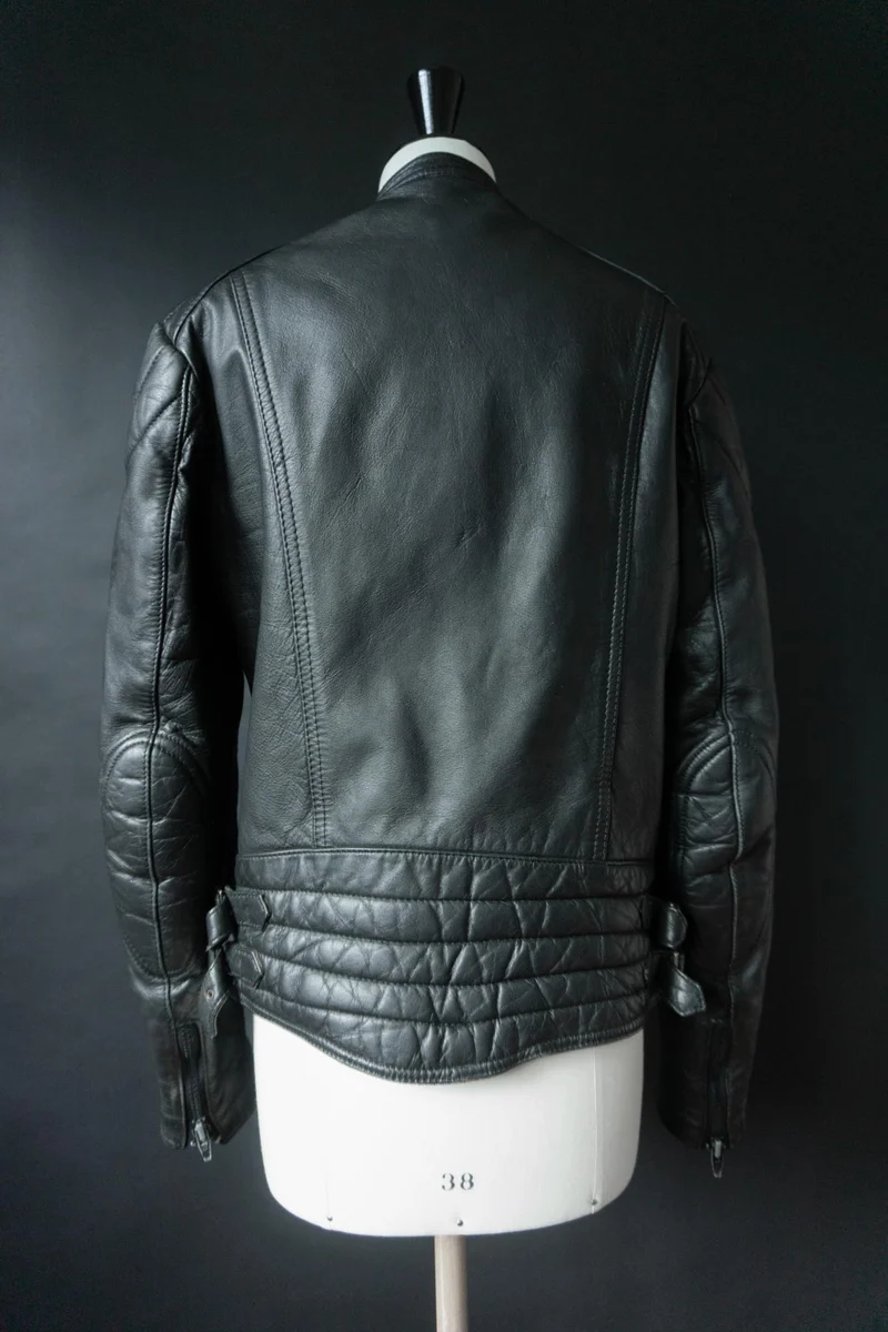 Vintage Bikerjacke Echtleder, S–M