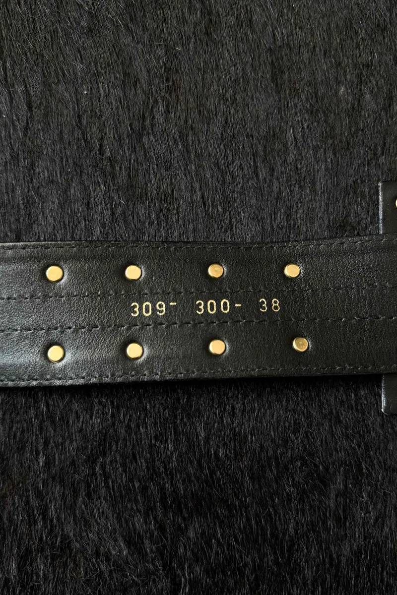 Vintage 80s Escada Ledergürtel mit Sternnieten, 38
