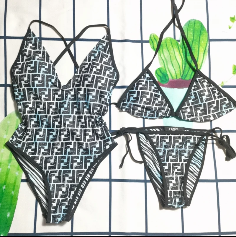 Shinny F Material Swimwear