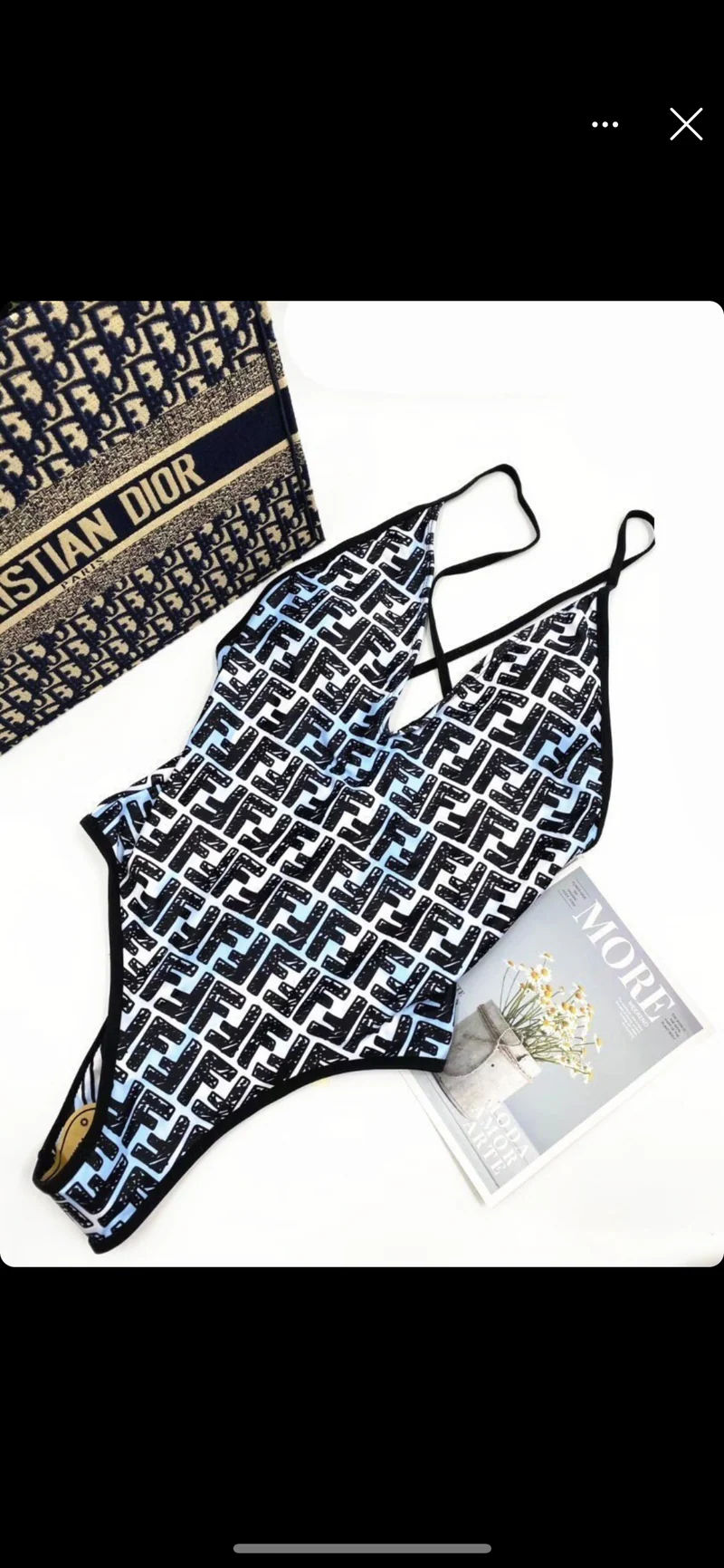 Shinny F Material Swimwear