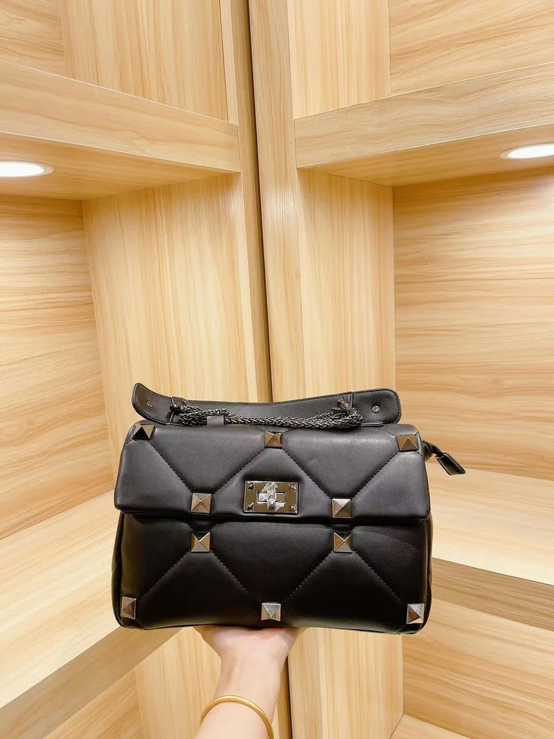 Black Leather Valentine Bag