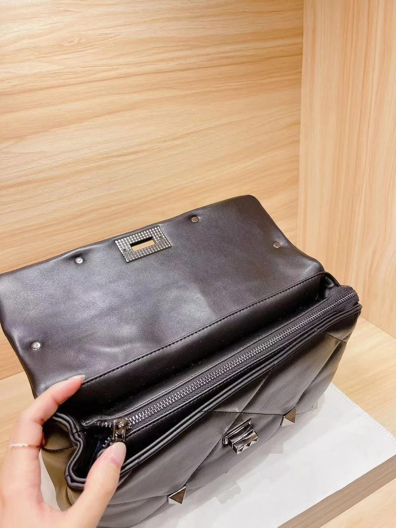 Black Leather Valentine Bag