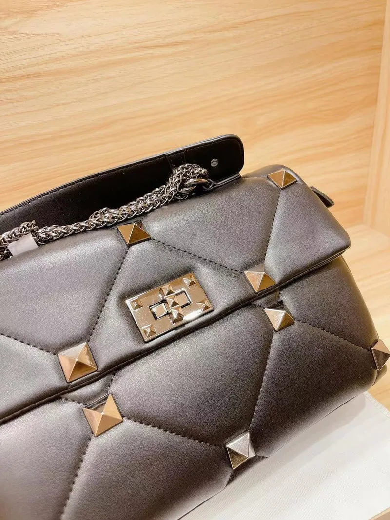 Black Leather Valentine Bag