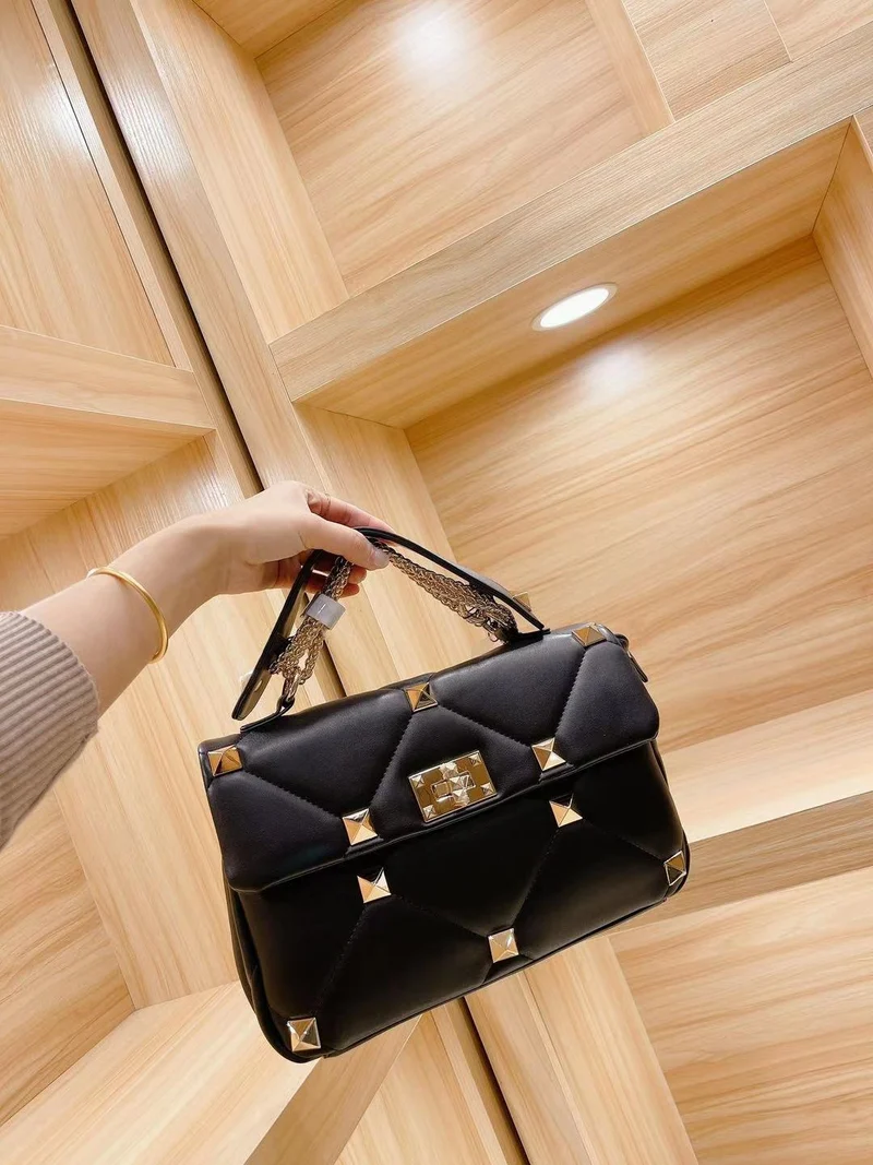Black Leather Valentine Bag