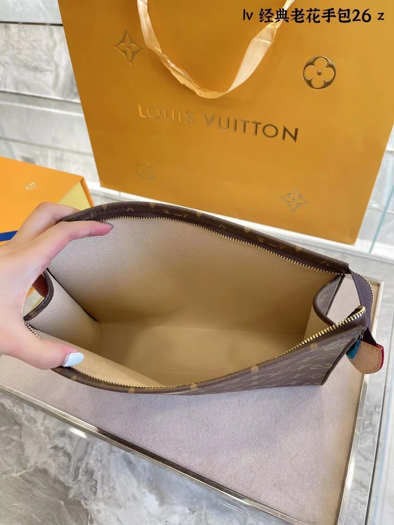 Brown Leather Clutch Bag