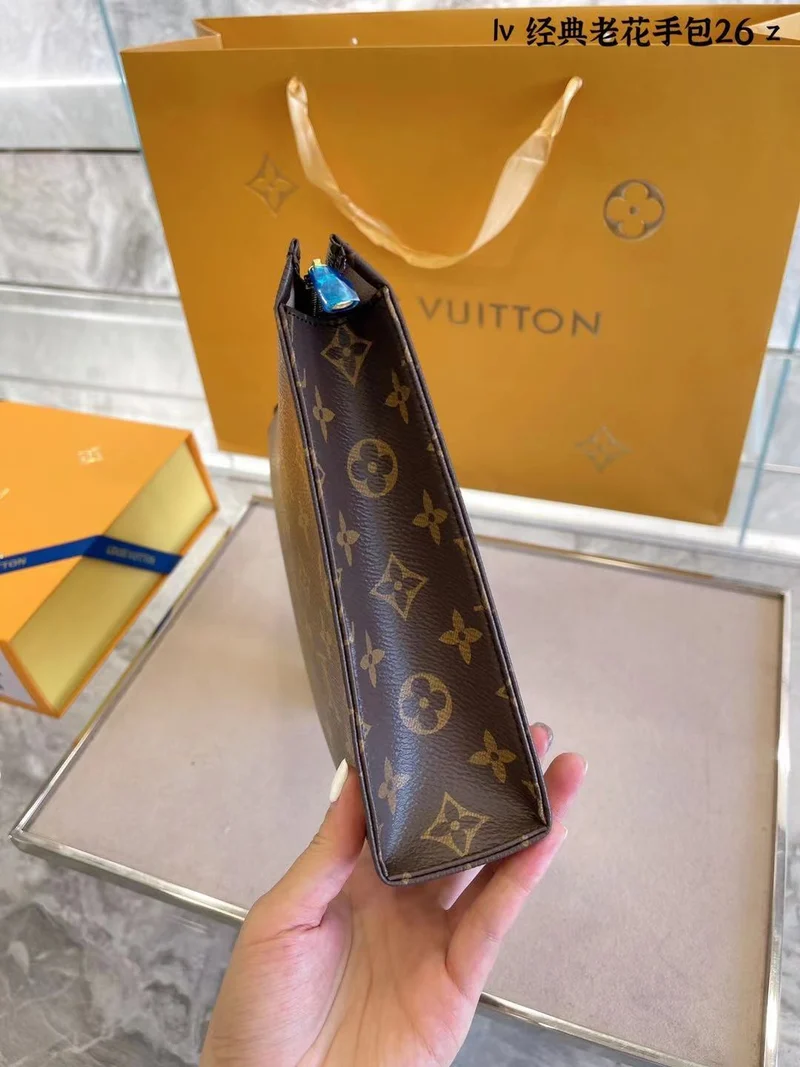 Brown Leather Clutch Bag