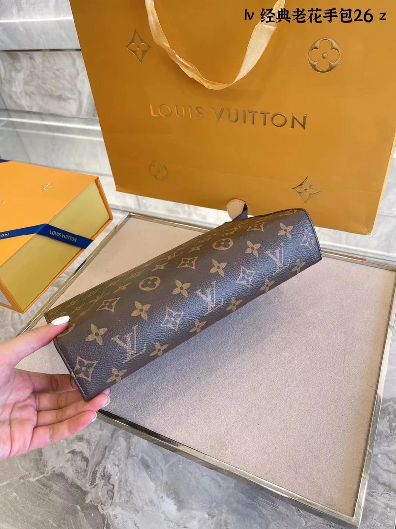 Brown Leather Clutch Bag