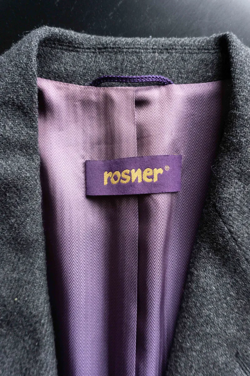 Rosner Vintage Wollblazer – grauer Oversized Blazer aus reiner Wolle, M–XL