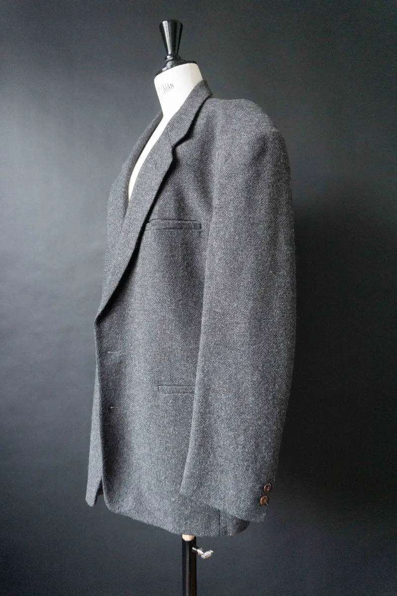 Rosner Vintage Wollblazer – grauer Oversized Blazer aus reiner Wolle, M–XL