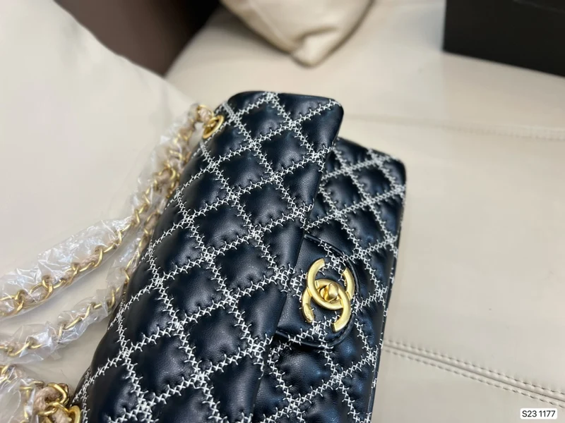 Leather Pattern C Shoulder Bag