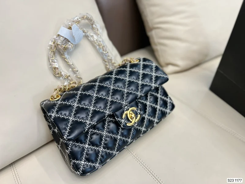 Leather Pattern C Shoulder Bag
