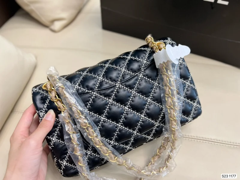 Leather Pattern C Shoulder Bag