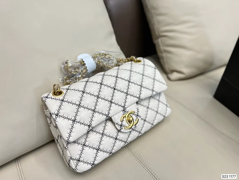 Leather Pattern C Shoulder Bag