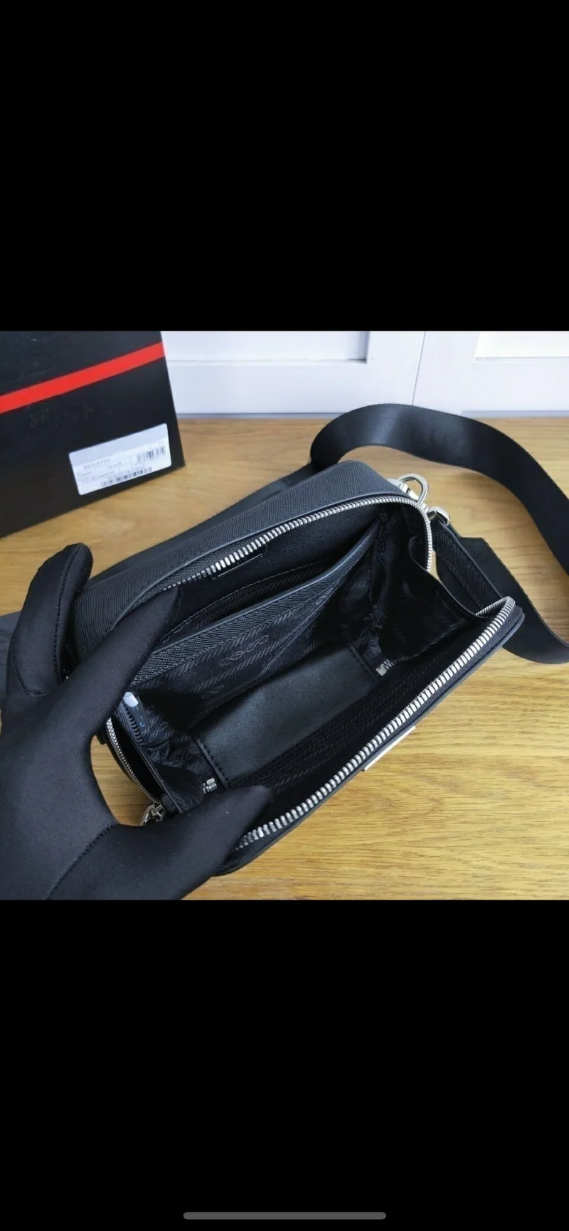 Black Leather Shoulder Bag