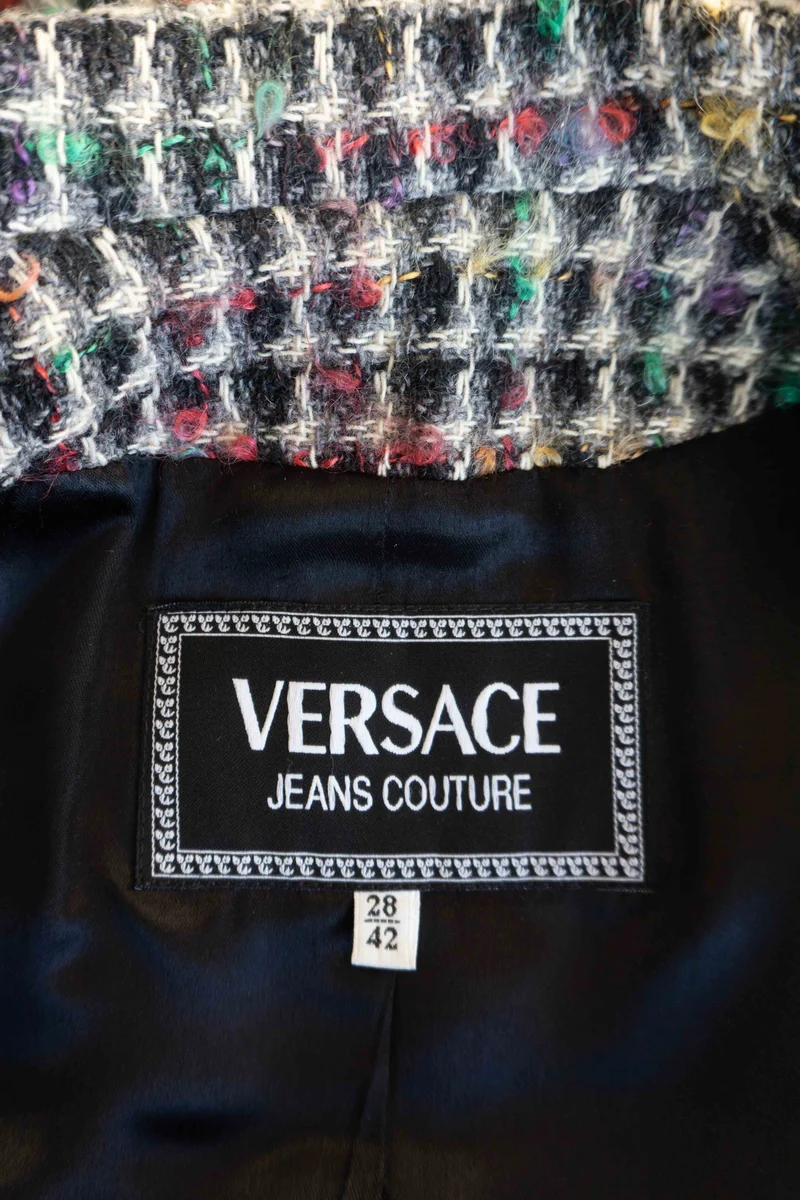 Vintage 90s Versace Coucle Kostüm, XS
