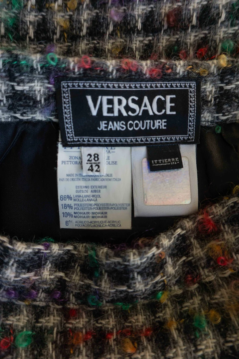 Vintage 90s Versace Coucle Kostüm, XS