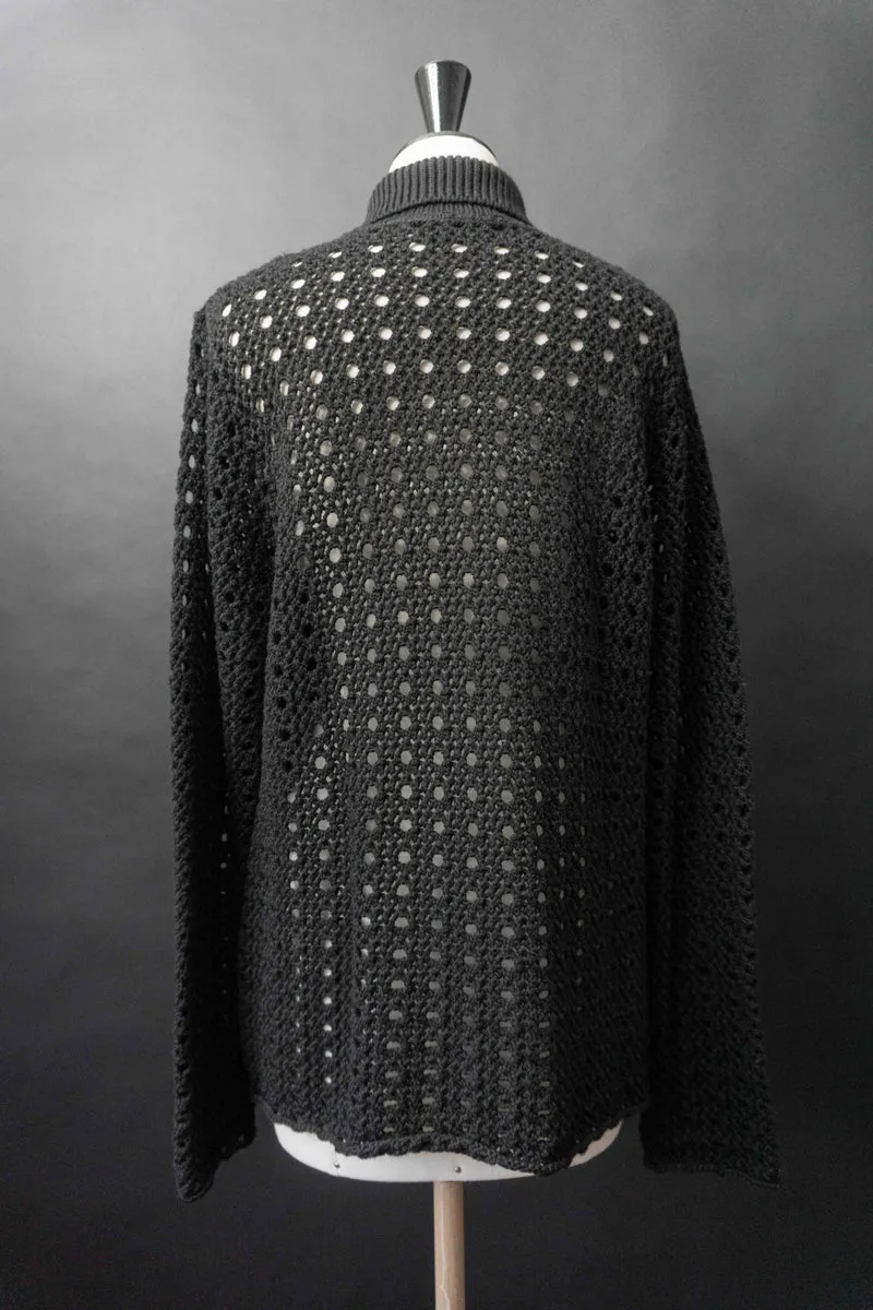 OMEN Hamburg Designer Lochmuster Strickjacke, M–L
