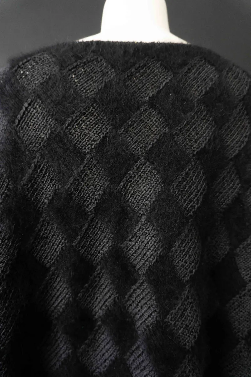 Vintage Angora Pullover, Handmade, M–L